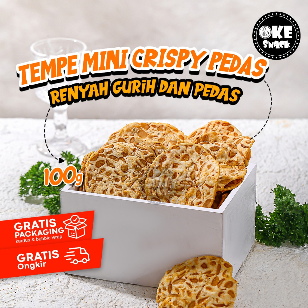 

Tempe Mini Crispy Pedas 100g