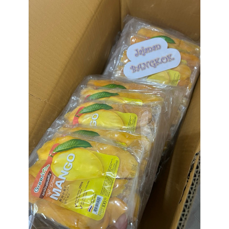 

READY Dried Mango Thailand GREENVILLE 100gr dry mango snack Thailand Bangkok manisan mangga