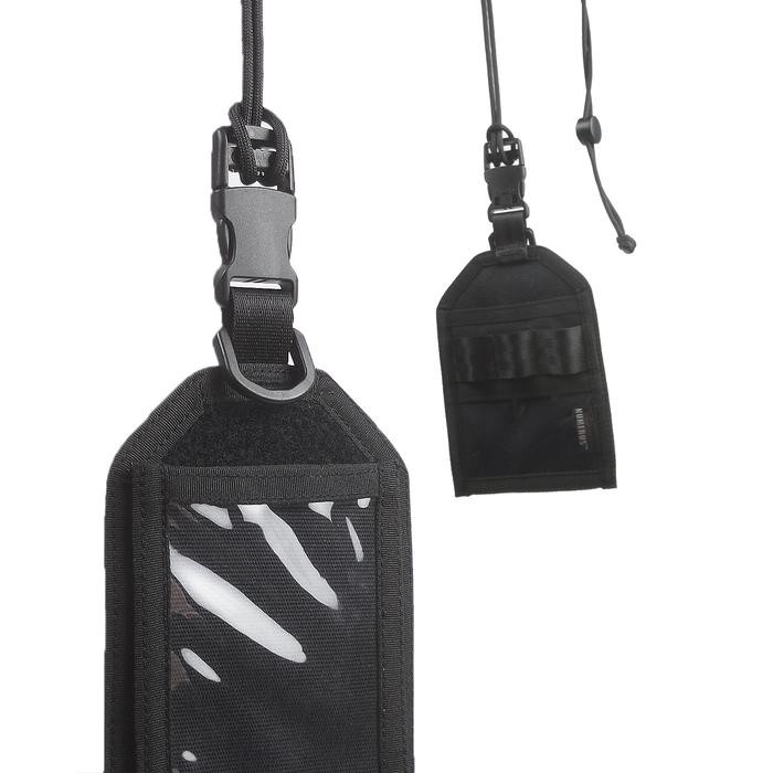 

Tactical Id Card Holder - Black - Numerus Urban Tactical Wear - Lanyard
