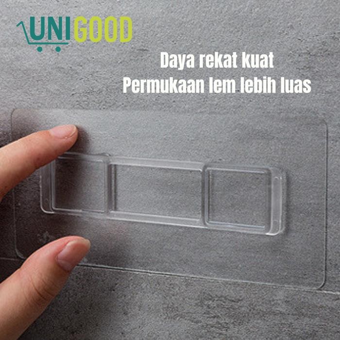 PREMIUM UNIGOOD - Magic Hook Gantungan Tempel Lem Dinding Kuat Kotak Tissue Kaitan Rak