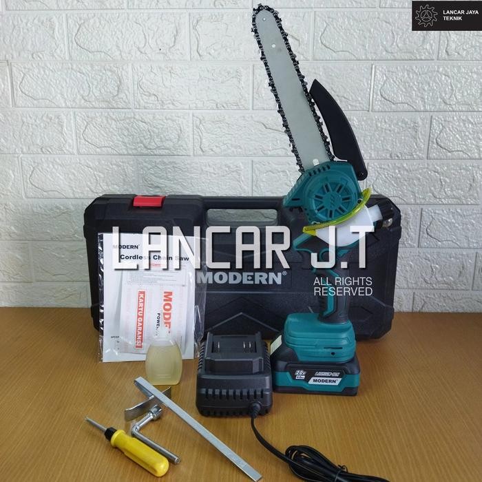 PREMIUM MODERN M58 CHAINSAW CORDLESS MINI MODERN M58 GERGAJI BATERAI MINI 20V