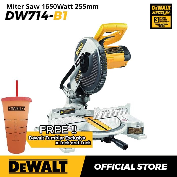 PREMIUM Dewalt Miter Saw / Mesin Gergaji Miter Listrik 1650W 255mm DW714