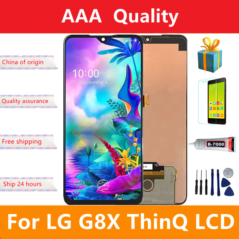 100% Test AMOLED LCD Screen For LG G8X G V50S ThinQ LCD Display With Frame Touch Screen Digitizer LG