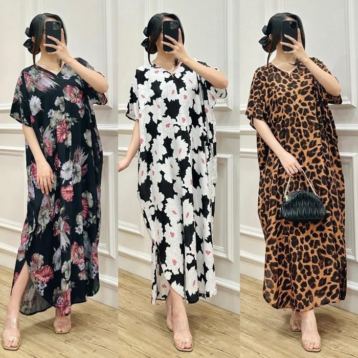 PREMIUM Amariel Betty Big Size Dress Daster Jumbo Panjang Nyaman Bumil Busui Friendly - Katun Rayon