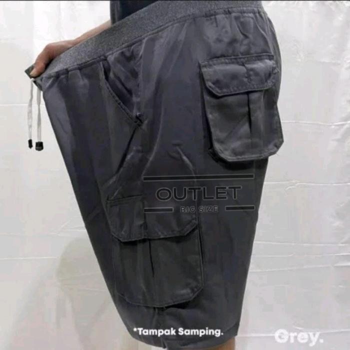 PREMIUM Celana Pendek Cargo Pria Katun Twil Melar Jumbo Big Size 40-56 Cargo Pants Polos Pinggang