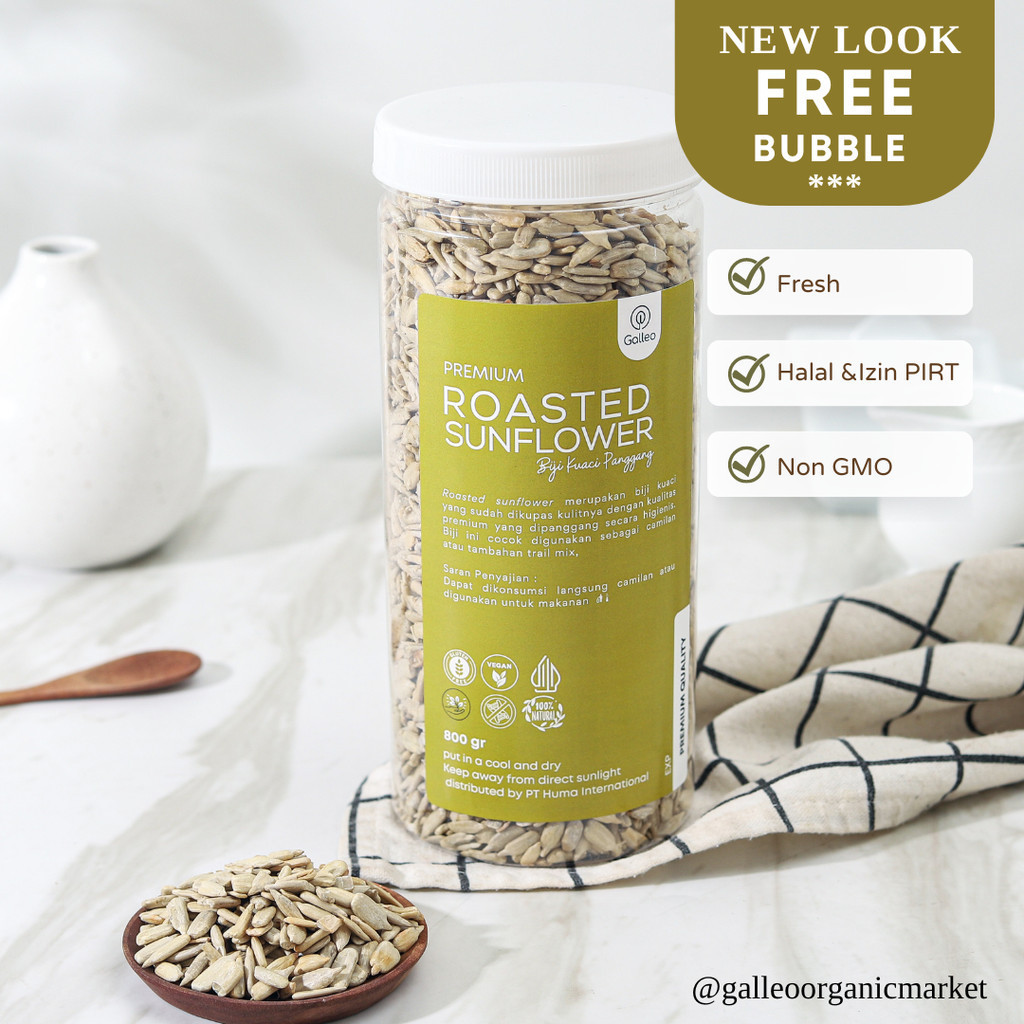 

Sunflower Roasted Biji Kuaci Panggang / Biji Matahari Panggang Galleo