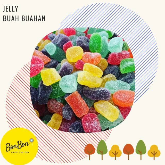 

Fruit Jelly / Jelly Buah Seperti Yupi / Permen Jeli Kiloan 500 Gram