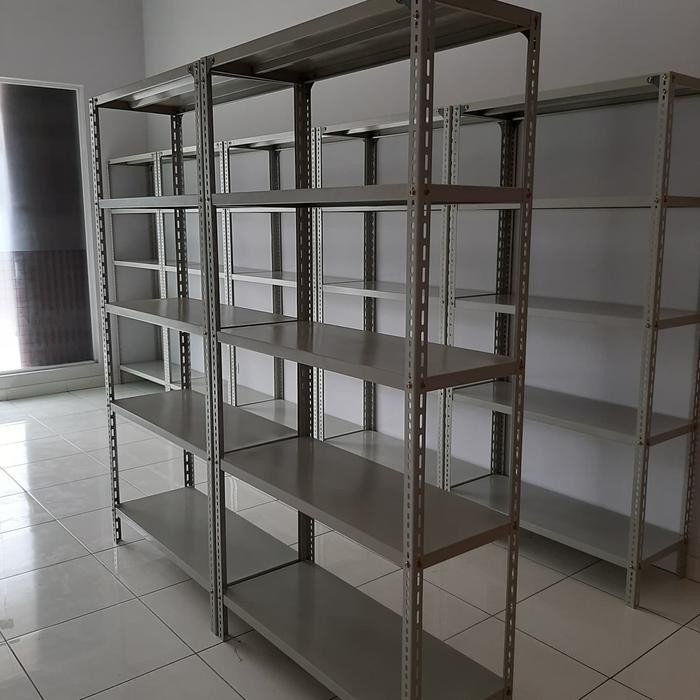Rak besi 5 susun ambalan serbaguna