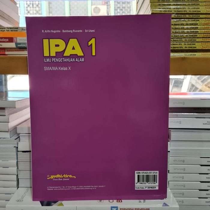 

PROMO BUKU IPA KELAS 10 X SMA SMK KURIKULUM MERDEKA YUDHISTIRA READY