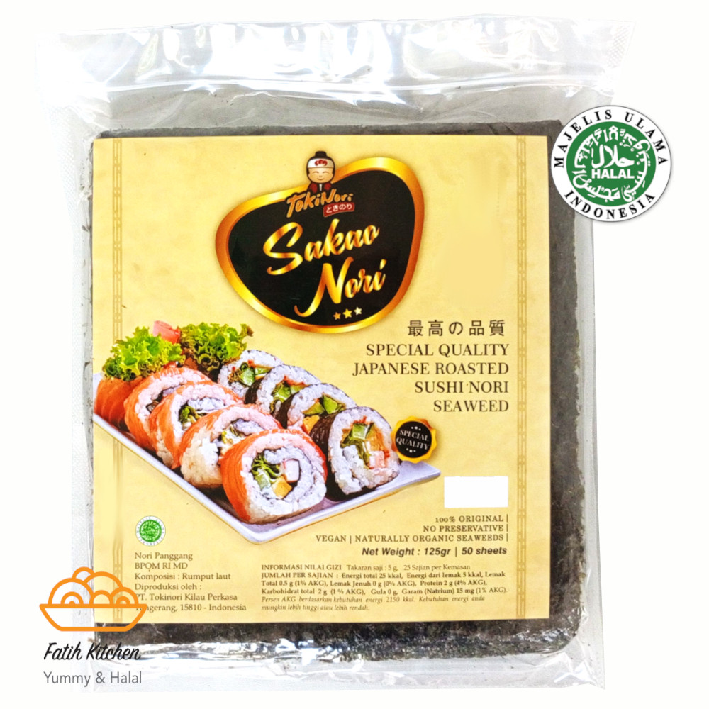 

Sakao Nori Sushi Spesial 50 lembar Halal MUI - Seaweed Rumput Laut