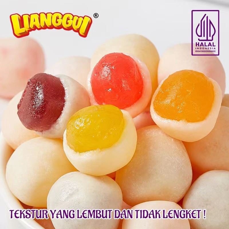 

[HALAL] Lianggui Permen Lunak Soft Candy Rasa Buah Permen Viral Mix Rasa Fruity Chewy Mini Ball