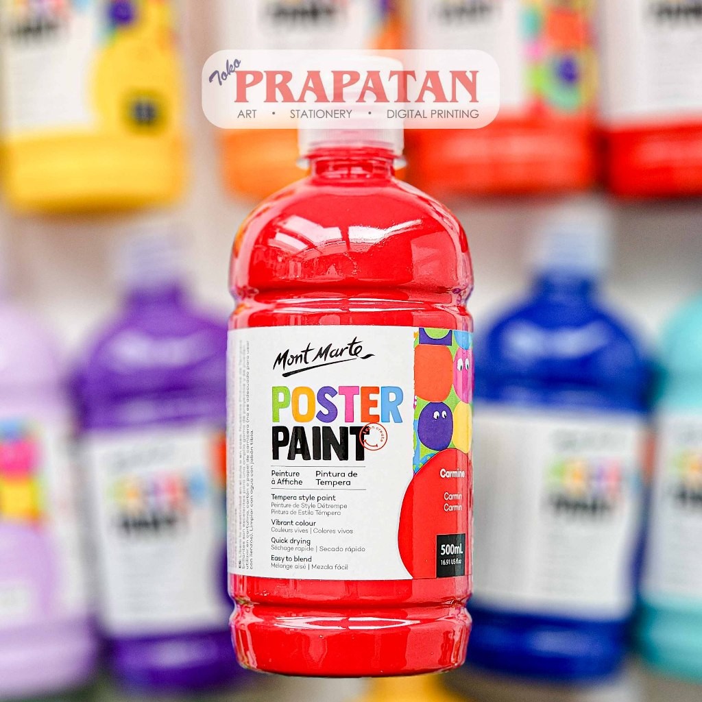 

Mont Marte Poster Paint 500ml Kids Washable Hand Painting Cat Poster