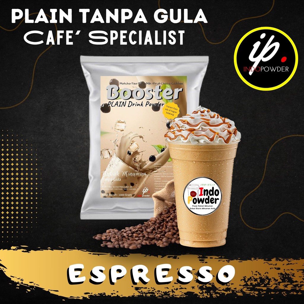 

IP Jakarta - Bubuk Minuman TANPA GULA / PLAIN Rasa ESPRESSO 1Kg Untuk Cafe, Resto & Usaha Minuman