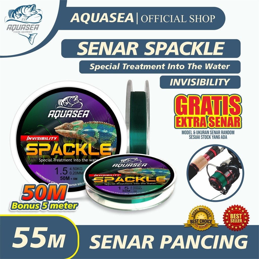 AQUASEA - SENAR PANCING NILON GARIS FISHING LINE MEMANCING PANCING IKAN LINE FISHING SPACKLE