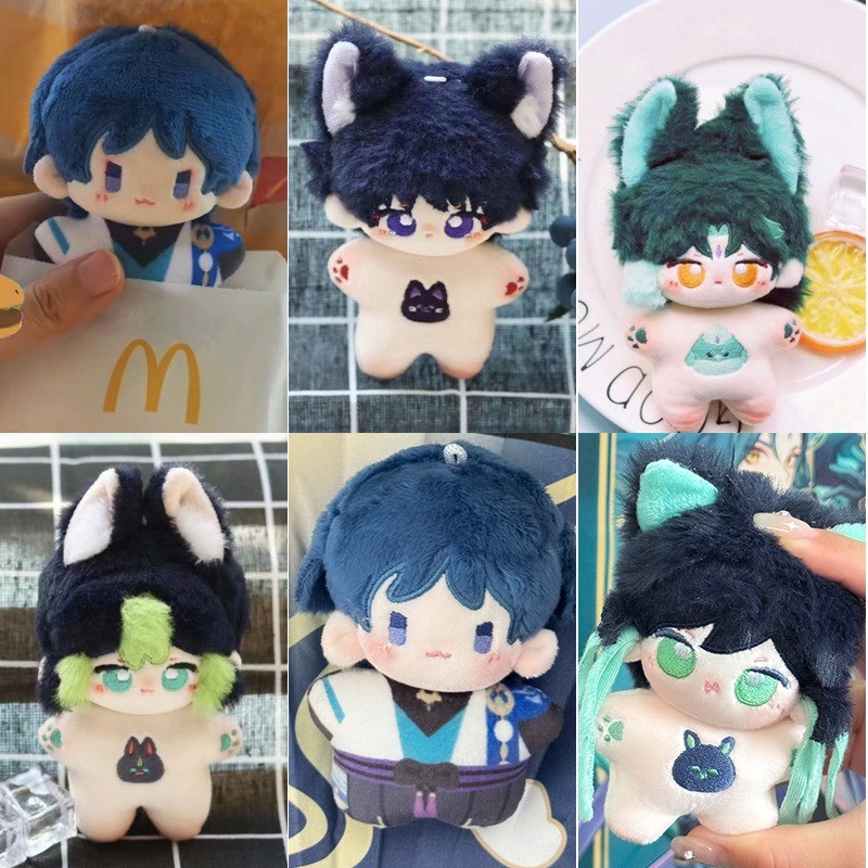 10Cm Kawaii Starfish Genshin Impact Xiao Venti Tighnari Idol Cotton Doll Anime Plush Star Dolls