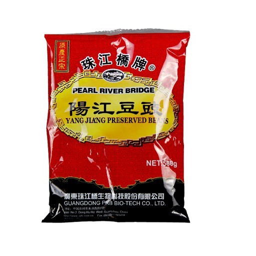 

Preserved Black Beans / Tausi Pearl River Bridge 500gr PRB Kacang Hitam Kering
