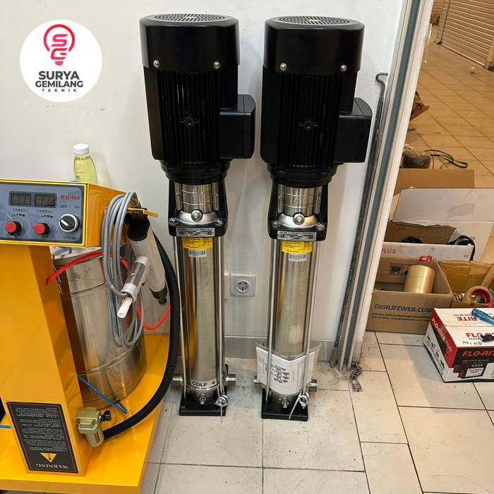 Gercep Mesin Pompa Air Cnp Cdlf 4-22 4Kw Pompa Booster Ro Dan Car Wash Steam