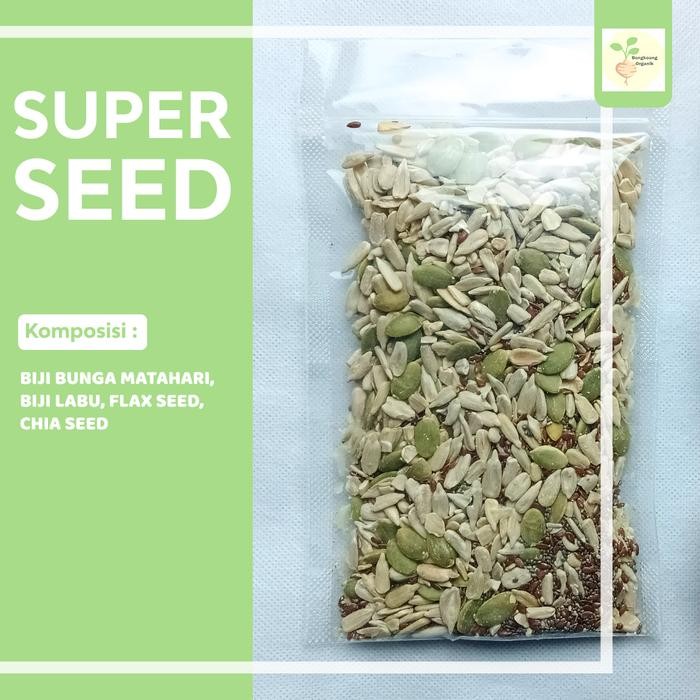 

JTTOP" SUPER SEED 125GR - PUMPKIN SEED SUNFLOWER SEED FLAXSEED CHIA SEED FOOD SNACK CEMILAN