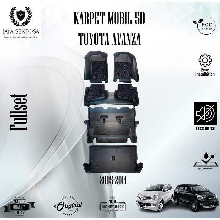 Karpet Mobil 5D Toyota Avanza 2005-2014 + Alas Kaki (Keset) New Model Fullset Premium Quality