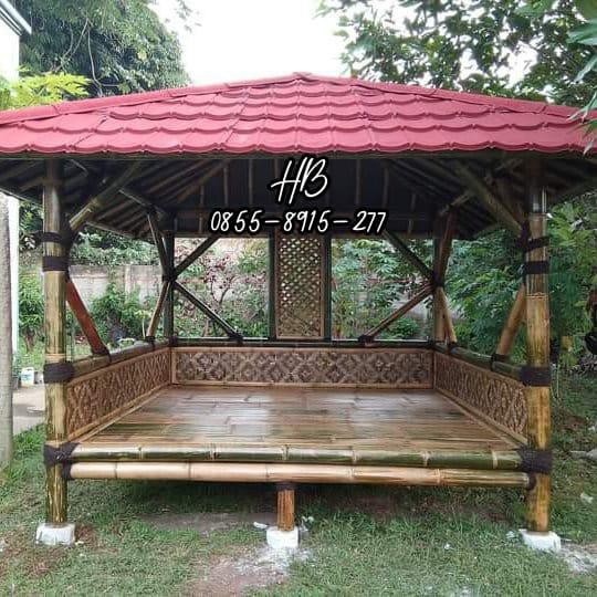 Terbaru Saung Gazebo Bambu/Taman, Kebun