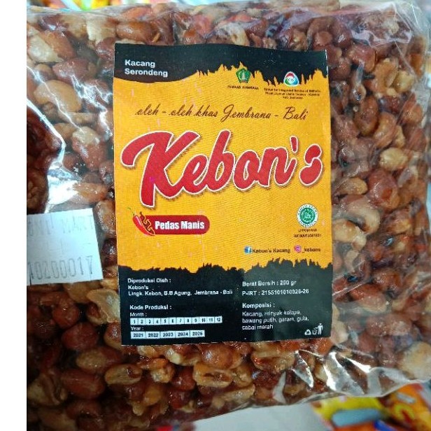 

Omahjajanan Kacang Kebon'S Ii Kacang Serundeng Pedas Manis Ii Oleh-Oleh Khas Jembrana Bali