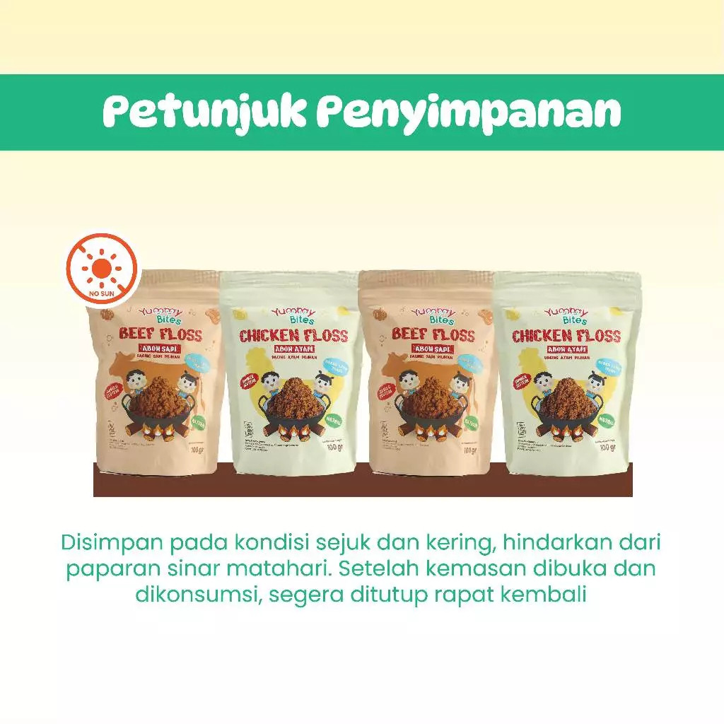 

Omahjajanan Yummy Bites Abon Mpasi & Anak 100 Gr [Abon Ayam, Abon Sapi] - Bb Booster - No Msg