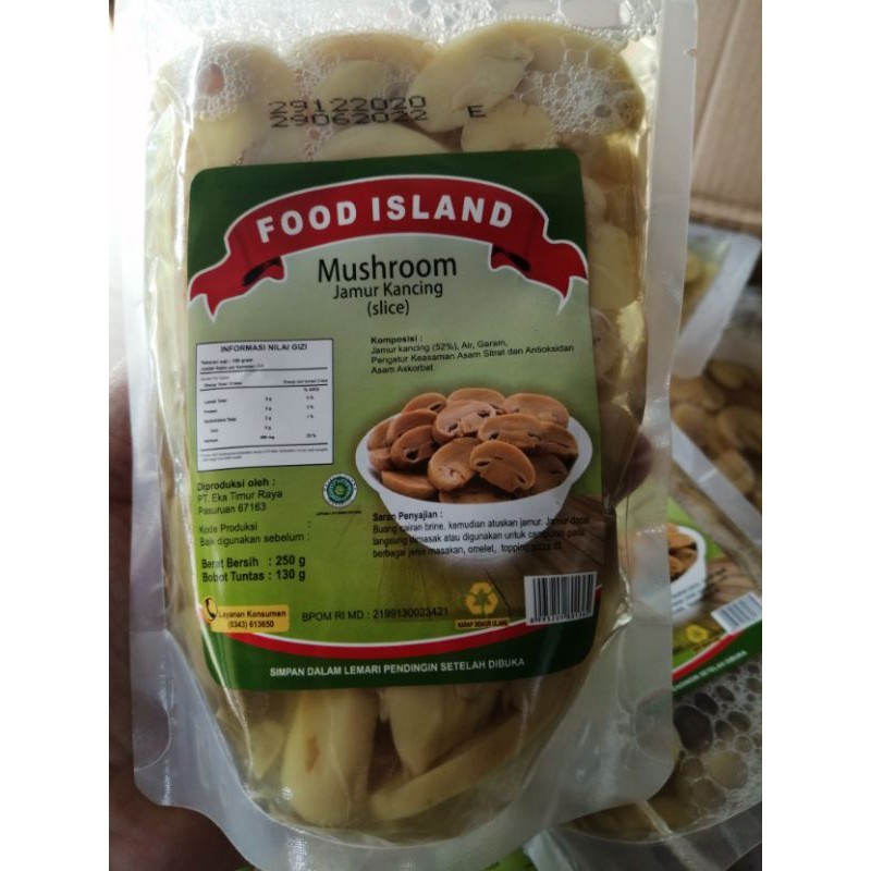 

Sega Tungtung Jamur Kancing Mushroom Slice Whole 250G