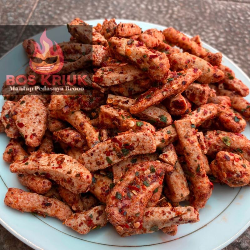 

Eumsig Basreng Pedas 1Kg / 1 Kg Bakso Goreng Cemilan Snack Stick Crispy Pedas Gurih Daun Jeruk