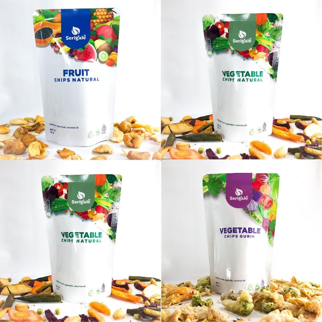 

Sega Tungtung Serigale Keripik Buah Mix Sayur Mix Premium Kemasan Foil 75 Gr I Camilan Diet Sehat