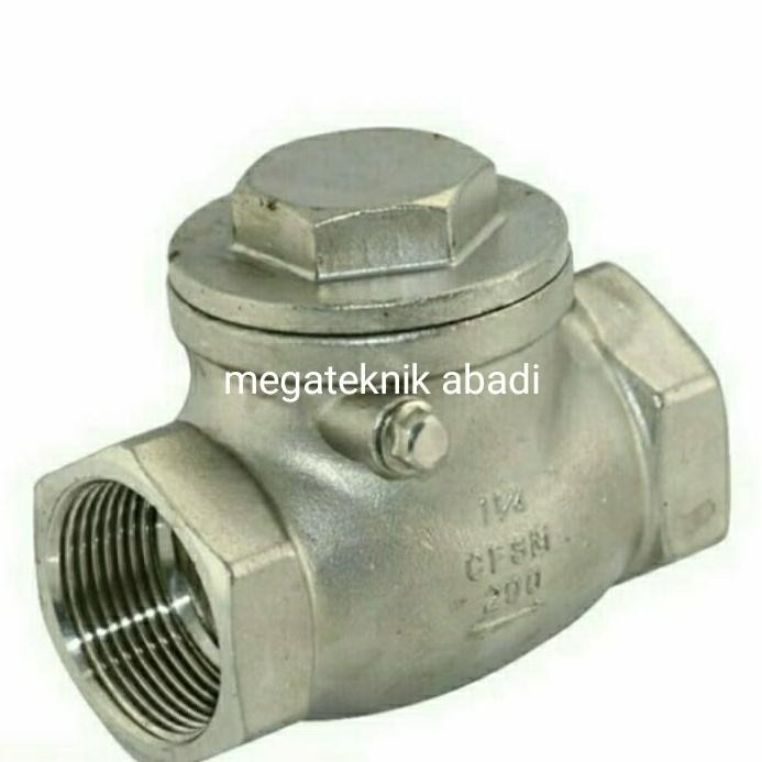 Menarik Check Valve 1,5 Inch Stainless Steel / Swing Check Valve 1,5 Inch