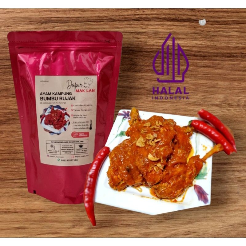 

Sega Tungtung Ayam Kampung Bumbu Rujak Ala Dapur Mak Lan Halal