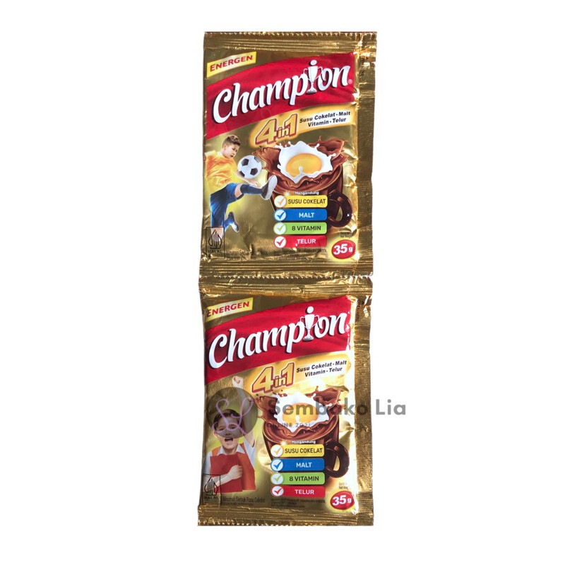 

Sega Tungtung Energen Champion 4In1 / Susu Cokelat Champion By Energen 35Gr Renteng Isi 10Pc Sachet