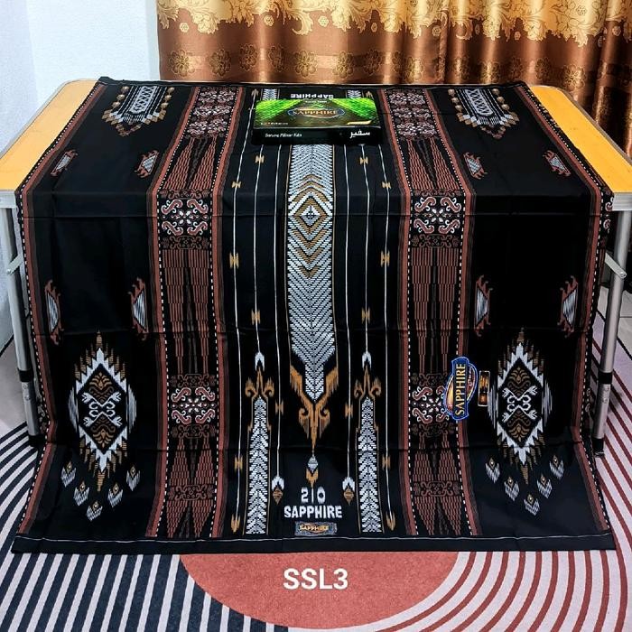 sarung sapphire spk ssl hitam motif bhs