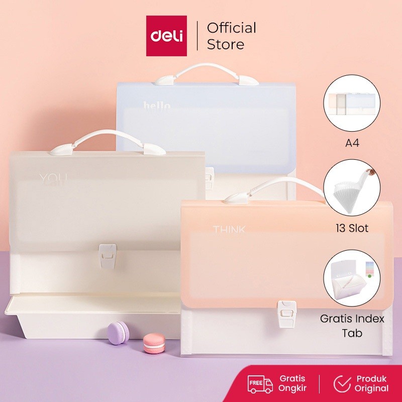 

DELI MAP HARMONIKA / EXPANDING FILE A4 13 SLOT GRATIS INDEX TAB P50