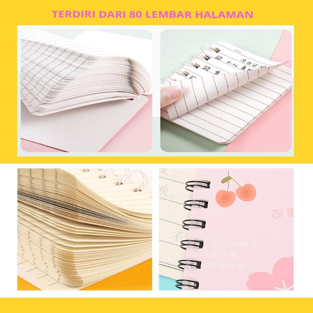 

EATKIT NOTE BOOK MINI A7 50/80 HALAMAN SCRAPBOOK POCKET BOOK BUKU TULIS MOTIF LUCU NOTEBOOK PAPER