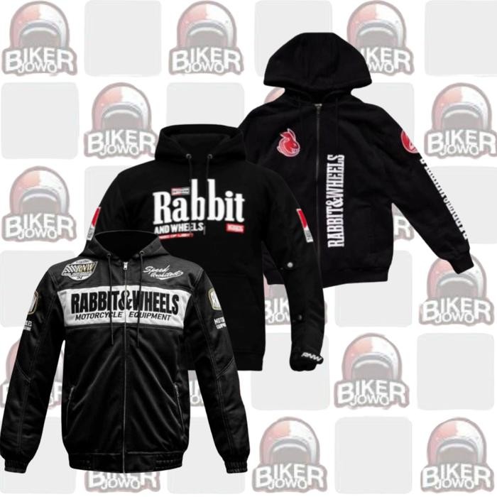 ASLI Hoodie Motor Rabbit And Wheels Bikers Jacket Hits Strike Trend Jamper