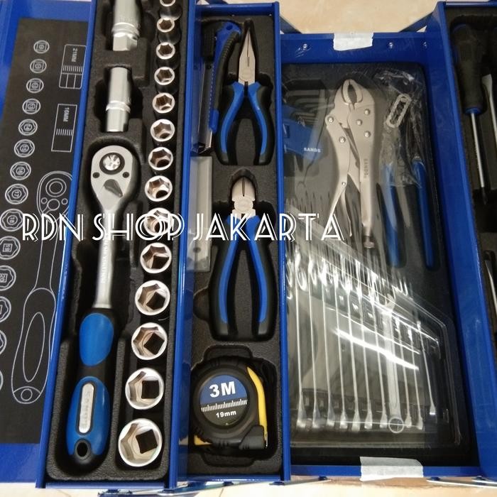 Murah Tool Kit Set 91 Pcs Sands With Metal Case Tool Box Set 91 Pcs Lengkap