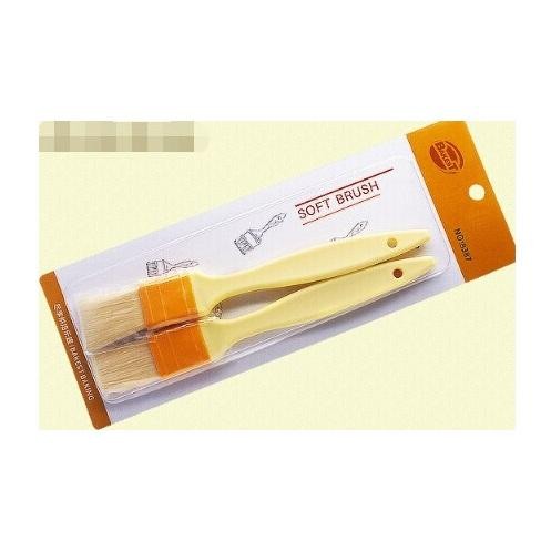 

Bakest Small Size 2Pcs / Set Plastic Handle Soft Brush 8385 Kuas Kue