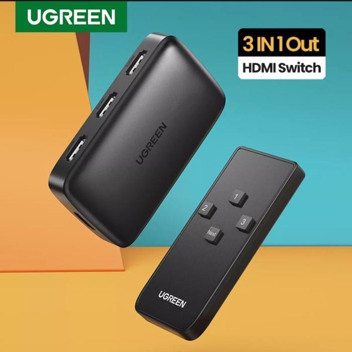 Ugreen Hdmi Switcher 3 In 1 Out 4K/3D With Remote 80125
