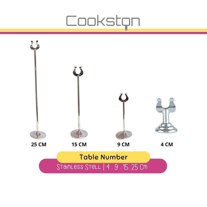 

Stand Card Holder /Table Number Menu /Tiang Nomor Stainless Stell 304