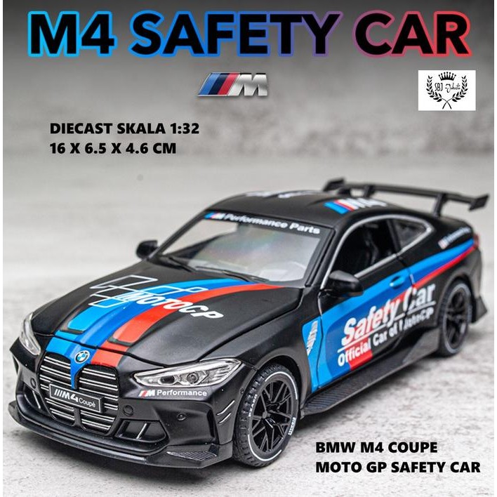 Diecast Mobil Bmw M4 Coupe Moto Gp Safety Car Skala 1:32 Metal Series