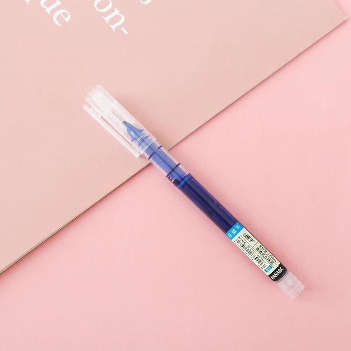 

(Bisa Cod) 12 Pcs Pena Cairan Cepat Kering Pena Gel Pena Tanda Tangan Hitam Biru Merah Pena Jarum