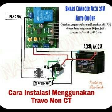 PREMIUM kit Cas Aki Modul Charger Aki 24V Otomatis On Off