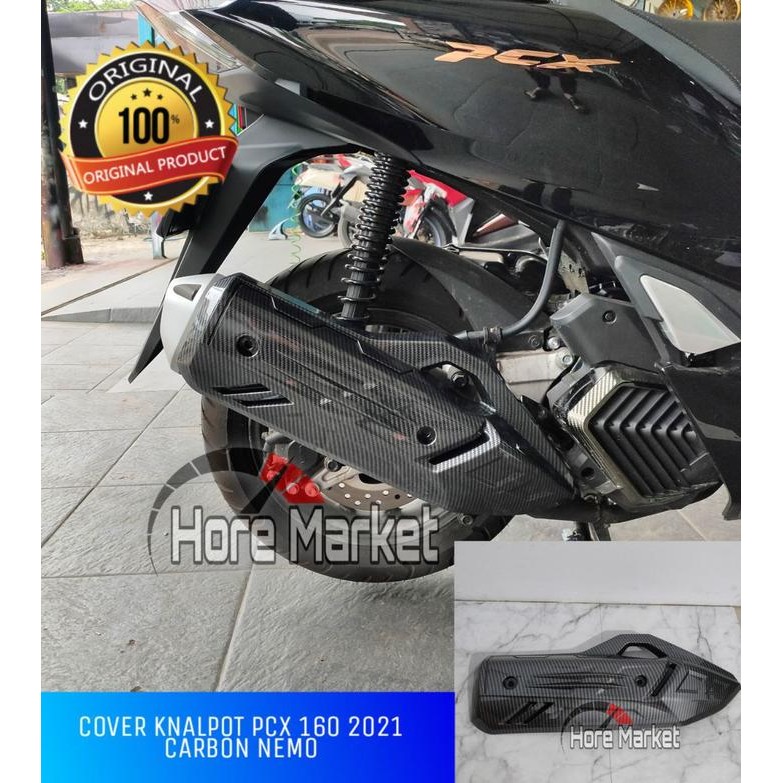PREMIUM COVER KNALPOT PCX 160 CARBON NEMO TAMENG KNALPOT PCX 160 CARBON