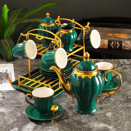 Set Gelas Cangkir Kerak Mewah/Cangkir Teh/Kopi Untuk Coffee Time