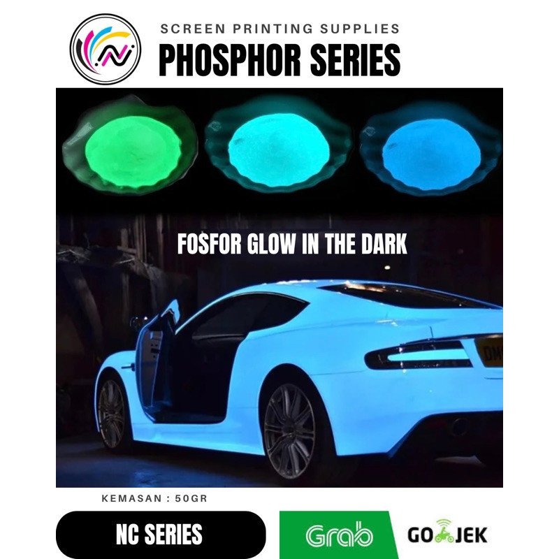 

50GR Bubuk Fosfor Glow In The Dark Sablon Resin Slime