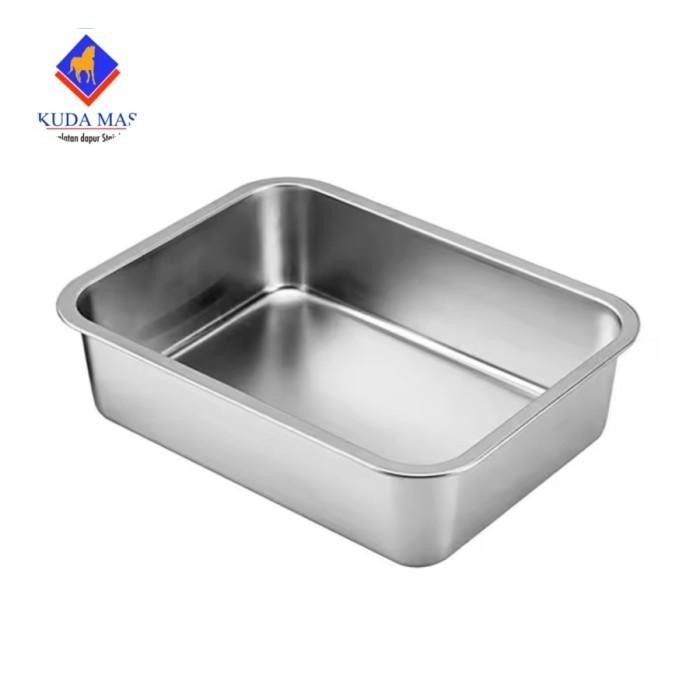 Nampan Fd / Wadah Tray Baki Nampan Stainless 40X30X15