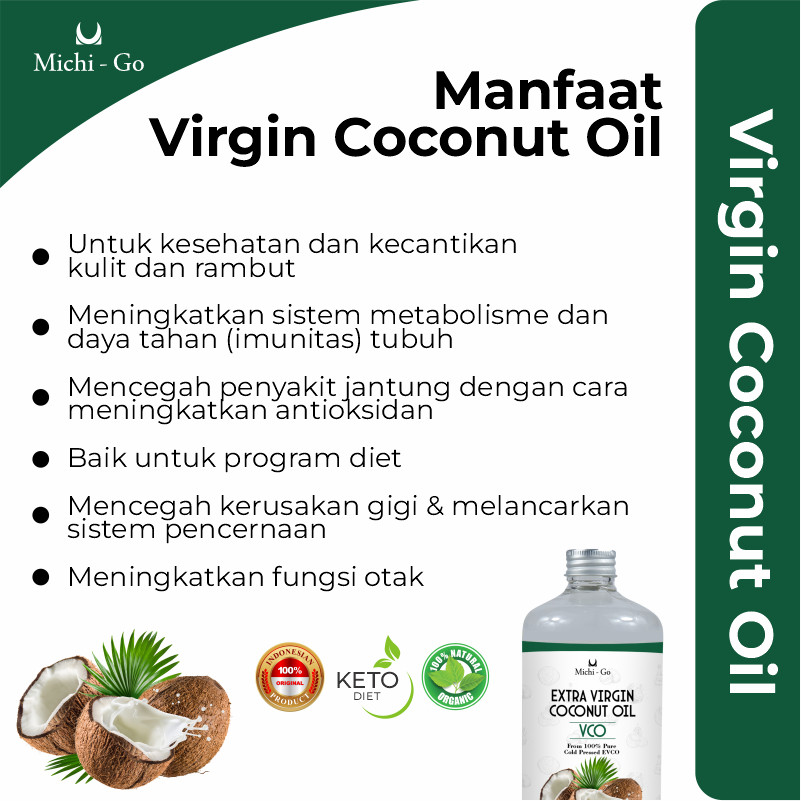 

Michigo - Premium VCO Virgin Coconut Oil 500ml - Organik Minyak Kelapa Murni