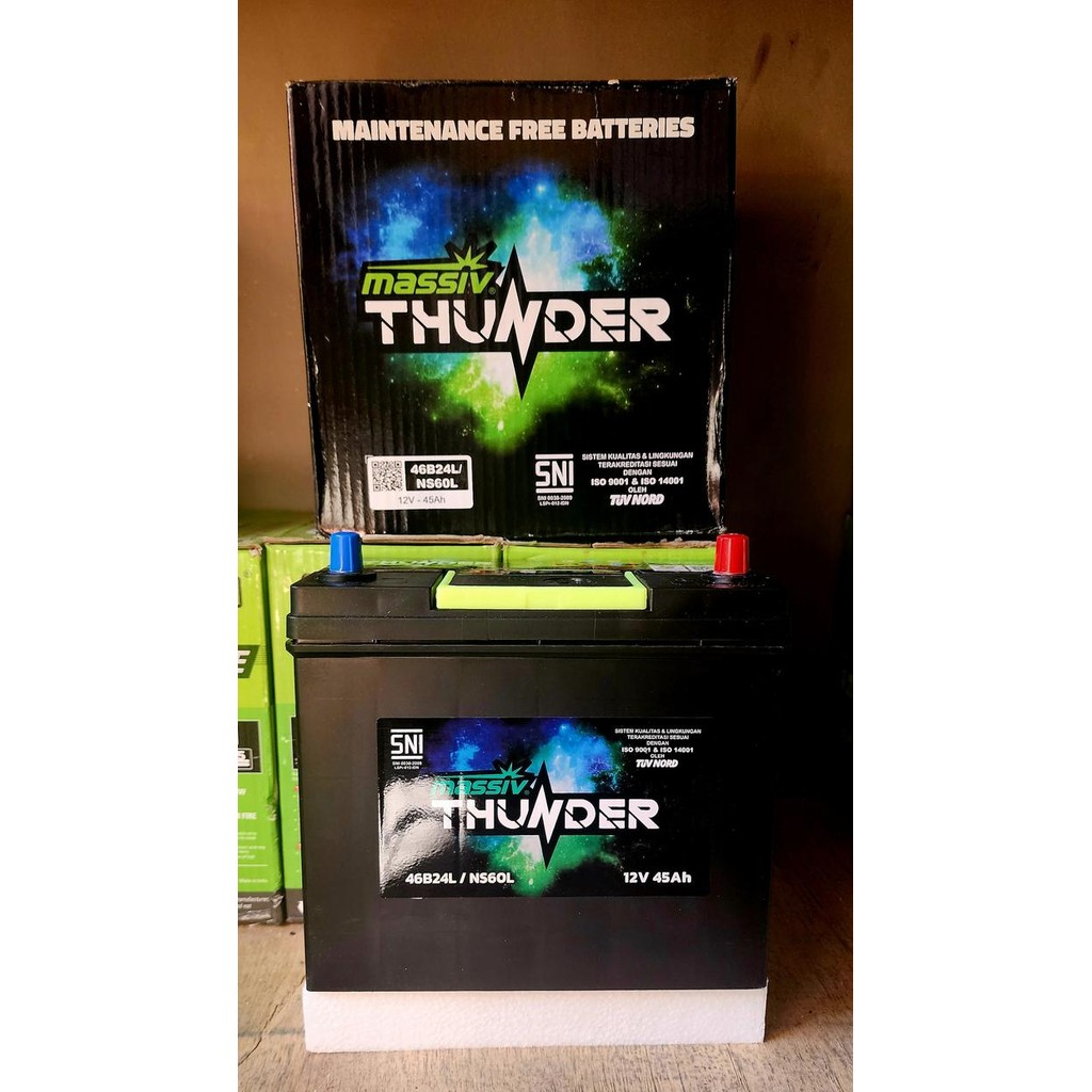 READY STOK Baterai / Aki Kering Massiv Thunder NS 60 L LS