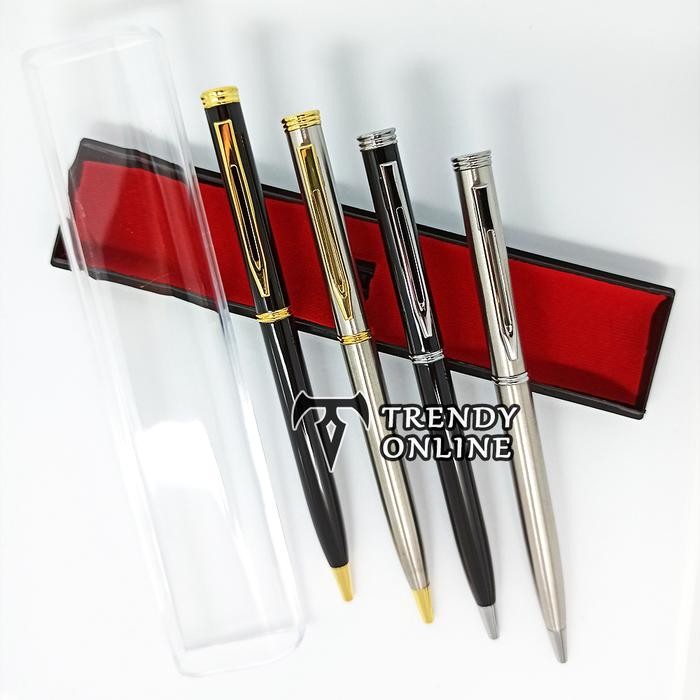 

Ready JT Pulpen Stainless dengan Kotak, FREE GRAFIR Cetak Nama, Pen Paku Medium